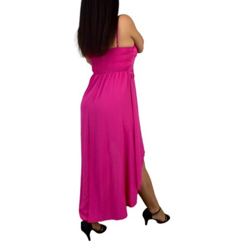 Letti aszimmetrikus csipkés alkalmi ruha – Pink