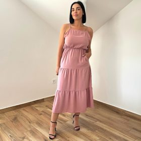 Teodora pántos ruha púder színben