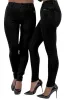 M'sara köves push-up skinny farmernadrág – Fekete