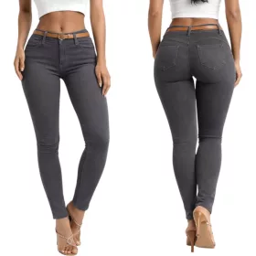   Alakformáló push-up skinny farmernadrág – Sötétszürke
