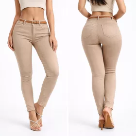 M’sara alakformáló push-up farmernadrág – Cappuccino