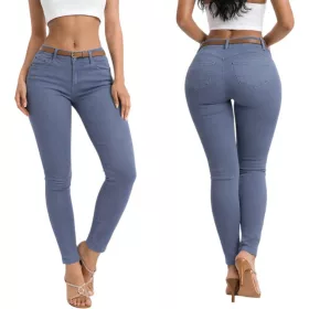 Alakformáló push-up skinny farmernadrág - hamvas kék