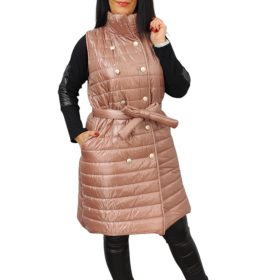 Molly steppelt gombos női mellény – Púder