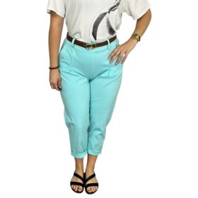 Tia zsebes öves menta női nadrág - 2-es 