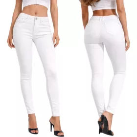  Alakformáló push-up skinny farmernadrág – Fehér