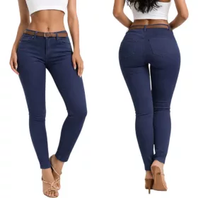 Alakformáló push-up skinny farmernadrág – Sötétkék