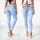 Magas derekú push-up skinny farmernadrág – Extra világoskék