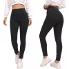 Magas derekú push-up skinny farmernadrág gumis derékrésszel - fekete