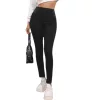 Magas derekú push-up skinny farmernadrág gumis derékrésszel - fekete