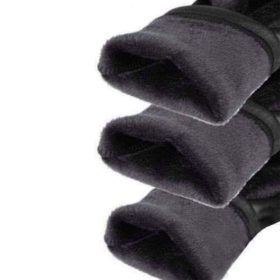 Bőrhatású bélelt leggings nadrág – Fekete