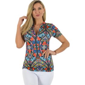 Karcsúsított ingfelső – Színes kalocsai