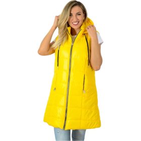 Yesst levehető kapucnis mellény – Napsárga