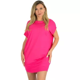 Aszimmetrikus alul szűkülő tunika - pink