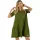 Plus size ingnyakú A-vonalú pamut fagyiruha - khaki