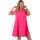 Yesstory Plus size kereknyakú pamut fagyiruha- pink