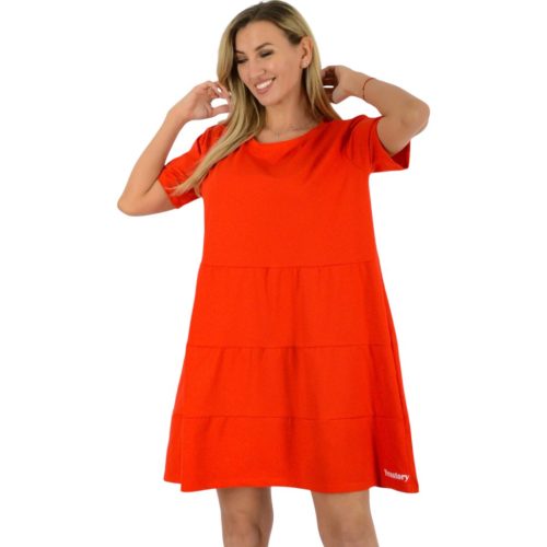 Yesstory Plus size kereknyakú pamut fagyiruha- piros