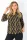 Lurex csillogó V-nyakú gumis aljú elegáns ingfelső – Fekete/Arany
