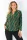 Lurex csillogó V-nyakú gumis aljú elegáns ingfelső – Zöld/Arany