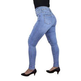 Re-Dress szaggatott farmernadrág – Világoskék